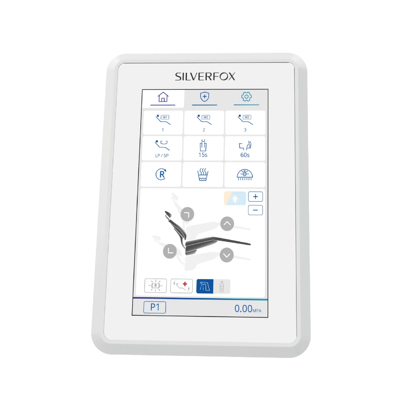 Pantalla táctil de control del sillón dental